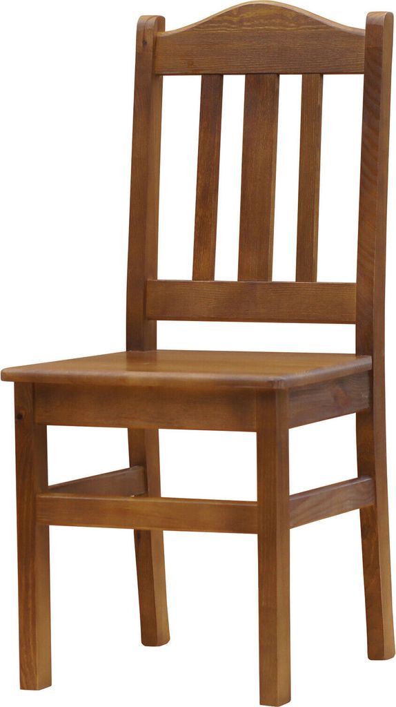 Chaise en bois en pin massif de couleur chêne Image du produit 