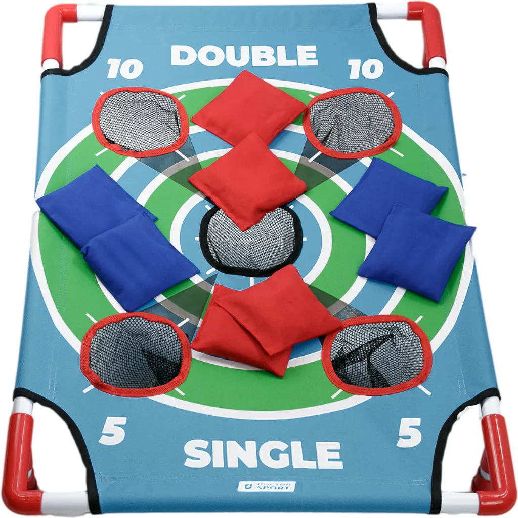 Jeu Cornhole Portable 3 en 1 avec 8 Sacs de Grains et Sac de Transport Pro