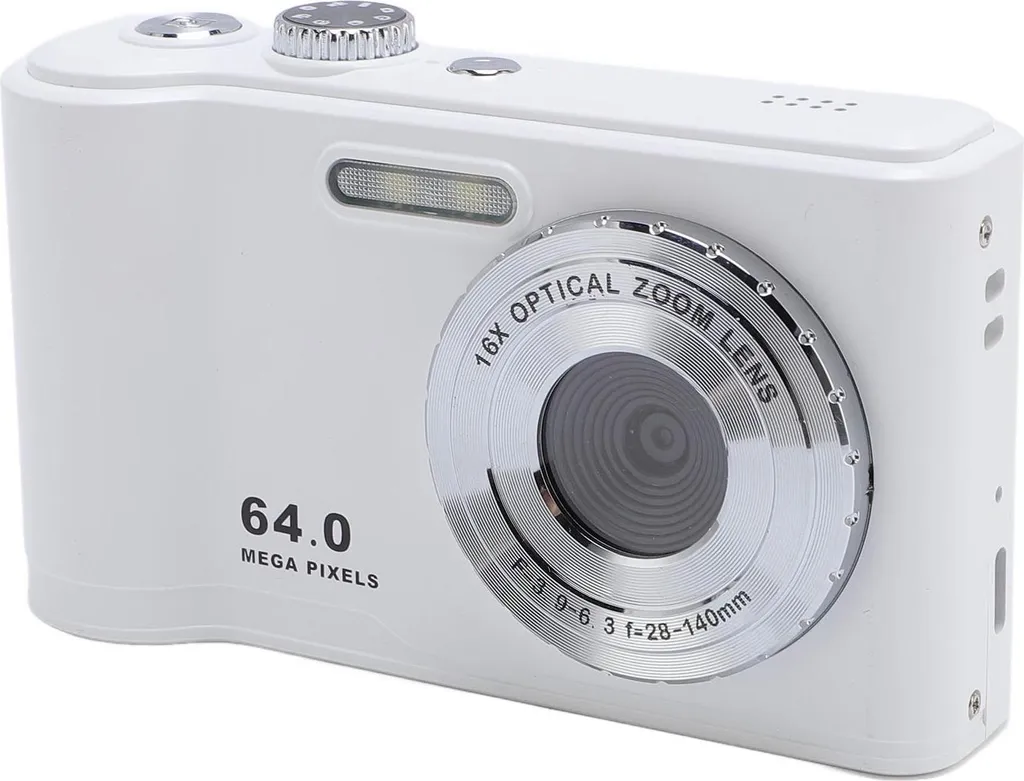 Appareil photo numérique compact 4K 64 MP blanc idéal pour les étudiants