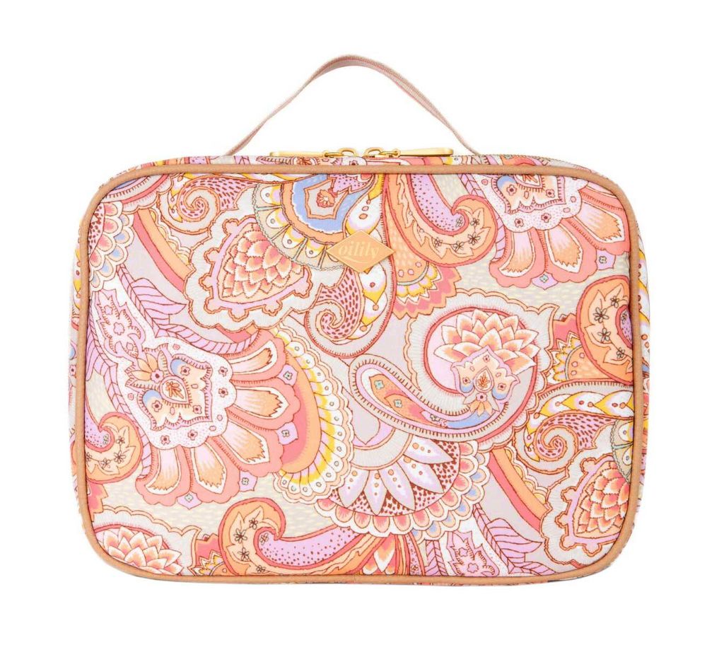 Oilily Cara Travel Kit With Hook Paisley Elio: Sand Dollar