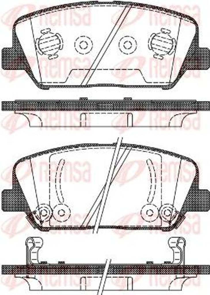 REMSA 1398.02 Bremsbelagsatz, Scheibenbremse OE 581012MA00 kompatibel mit Genesis, Grandeur, Ceed, Optima