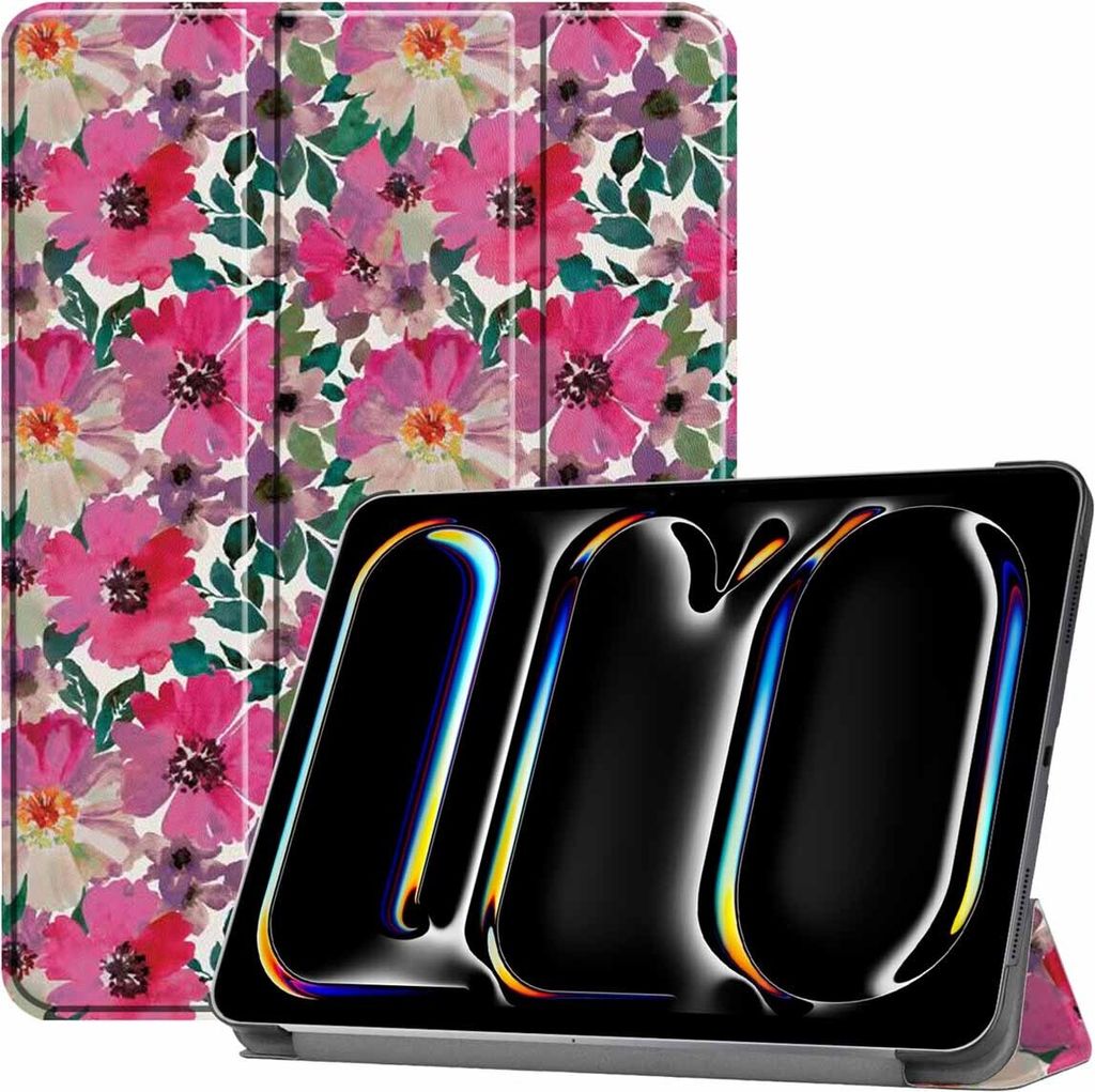 imoshion Design Trifold Klaphülle iPad Pro 13 (2024) M4 - Floral Water Color