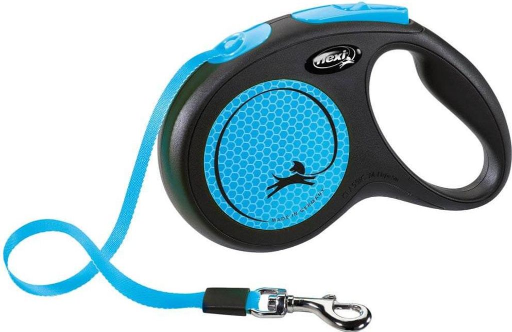 Flexi NEW NEON S, Gurt 5m, neon-blau Produktbild 