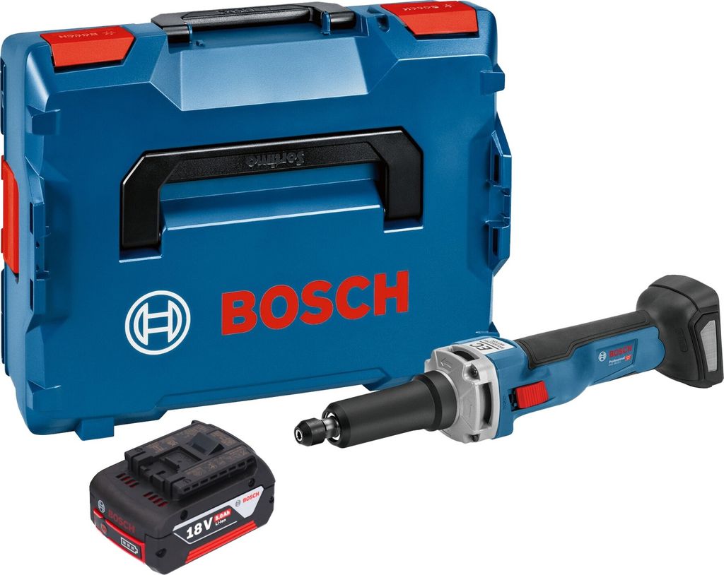 Bosch GGS 18V-23 LC Professional Akku Geradschleifer 18 V Brushless + 1x Akku 5,0 Ah + L-Boxx - ohne Ladegerät