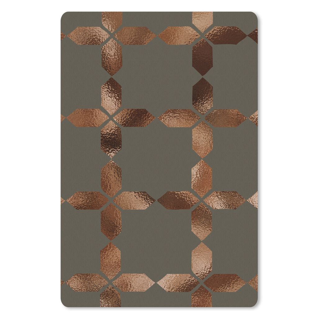MuchoWow Mauspad Mousepad Muster - Bronze - Grün - Luxus 40x60 cm - Mousepads - Maus Mat - Pad - Mausunterlage - Schreibtisch Accesoire