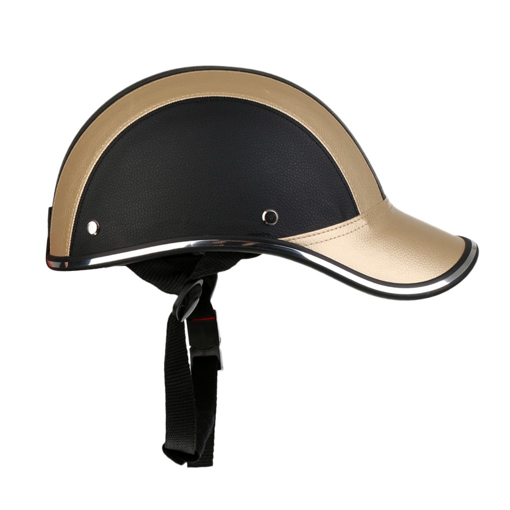 Männer Frauen Motorrad Helm PU Leder Fahrradhelm Schutzhelme Baseball Helm 