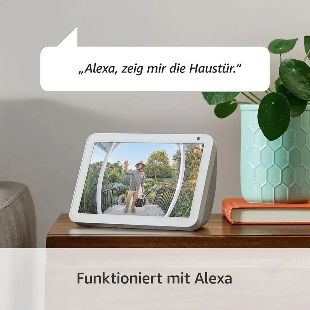 Sonnette Vidéo Ring 3 Plus pour la Sécurité de la Maison - Argent/Noir