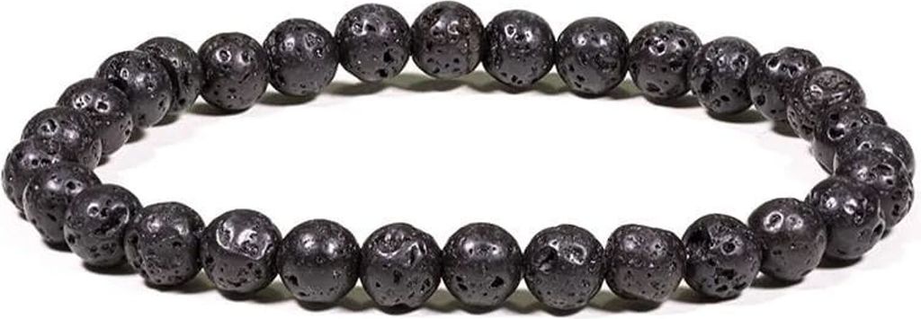 Armband Black Lava Rock – Packung mit 10 Stück – ±0,7 cm