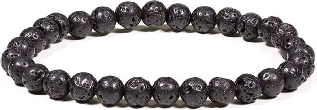 Bracelet Pierre de Lave 0,7cm - Pack de 10 Bijoux Poreux Diffuseurs