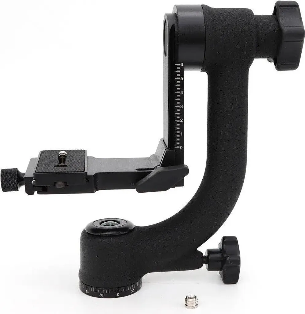 Tête de trépied pendulaire carbone 360° pour téléobjectif lourd reflex