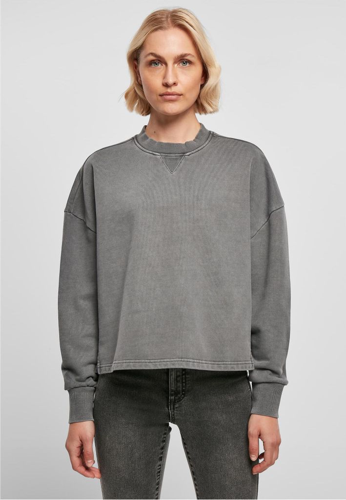 TB5033 - Ladies Heavy Terry Garment Dye Crewneck darkshadow Produktbild 