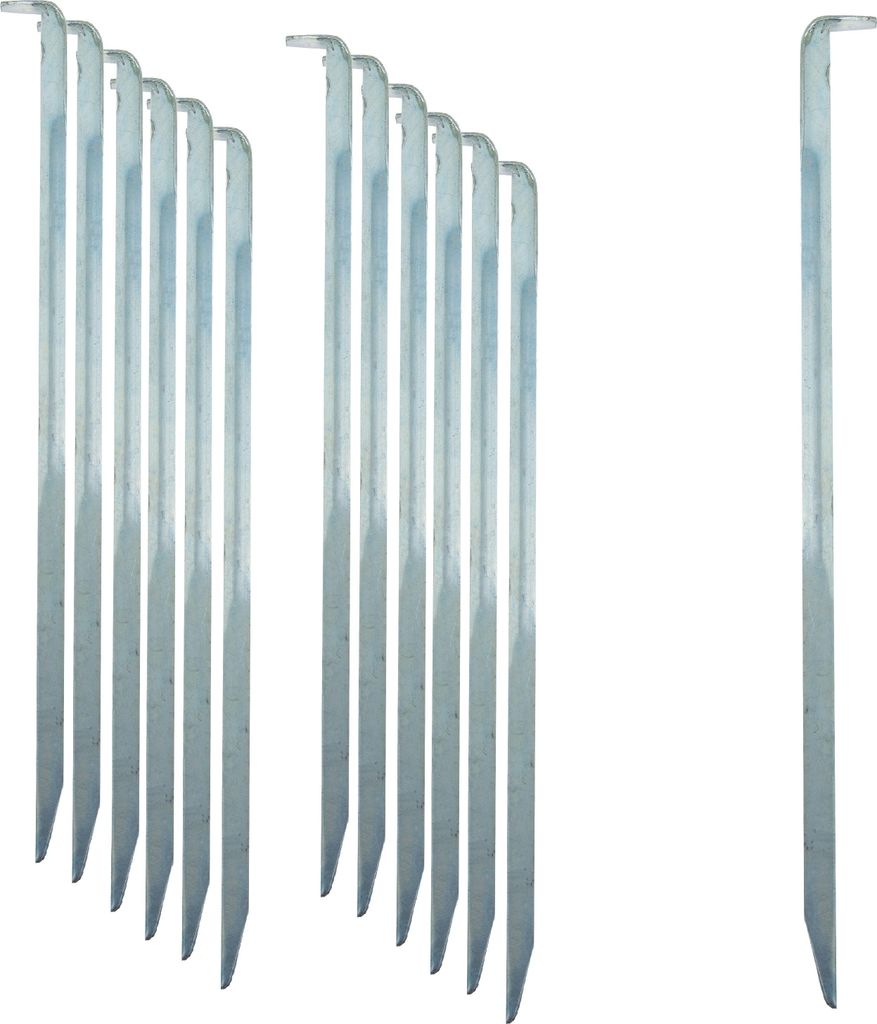 ToCi 12 x Zelt-Heringe | Stahl verzinkt 22 cm lang | lange Produktbild 