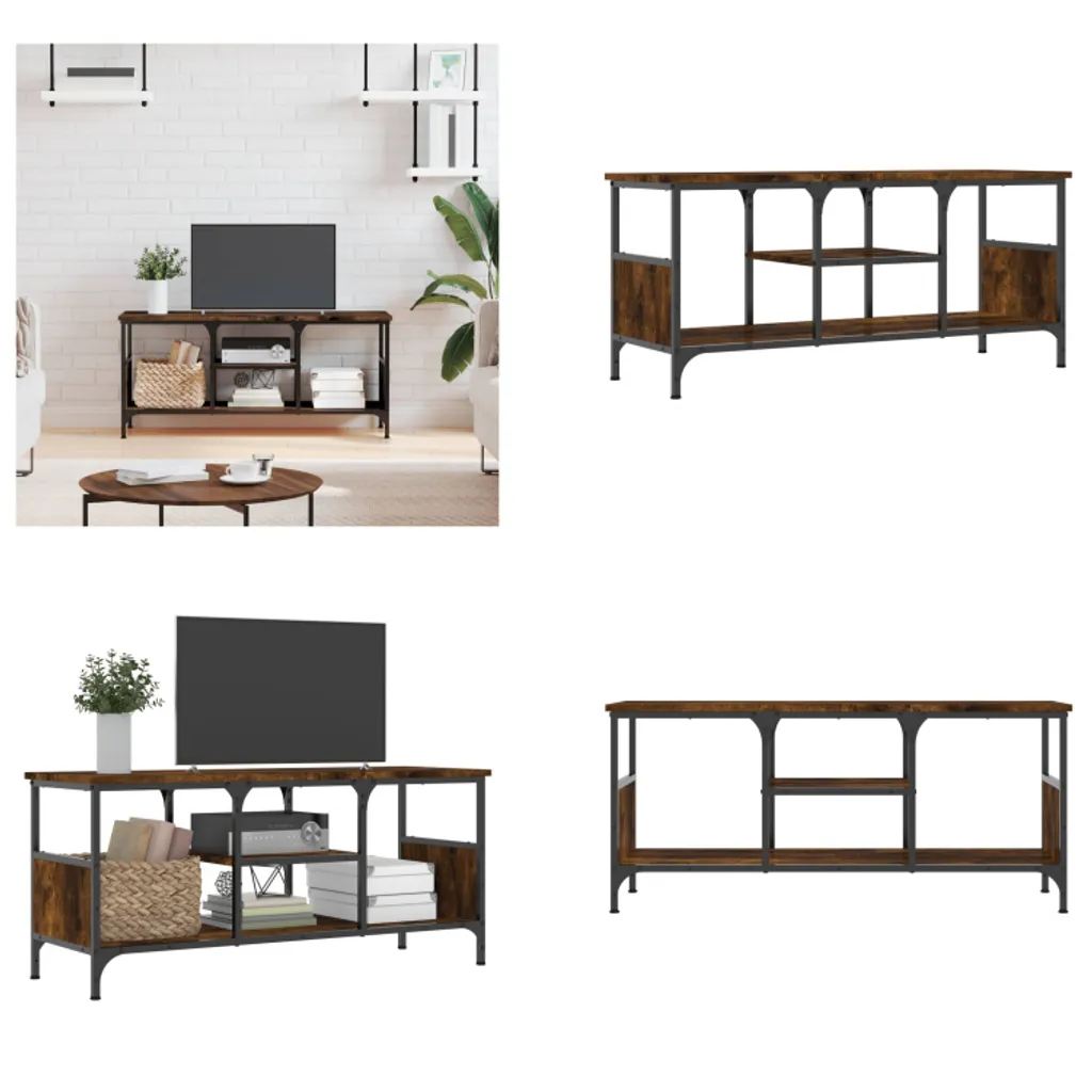 Mobile TV Rovere Fumé vidaXL 100x35x45 cm | Arredo Soggiorno Moderno