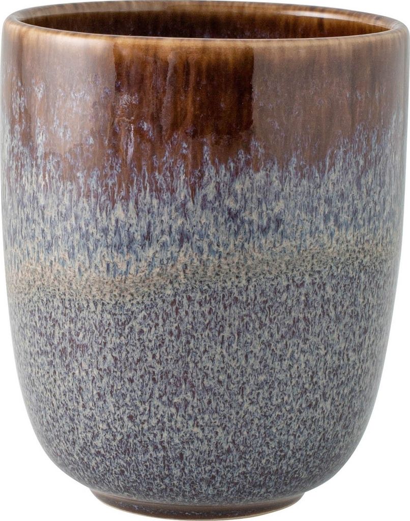 Kaffeebecher - 400 ml - Beige - Grau - Steingut - mit Produktbild 