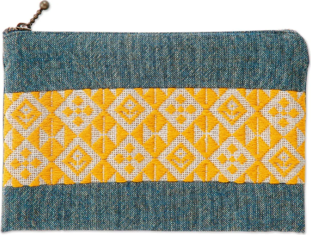 Kogin Embroidery Kit Olympus KG-101 Borsa Piatta Gialla 13x20cm