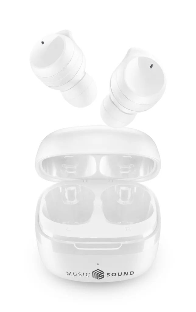 Casque sans fil intra-auriculaire Music Sound Flow Blanc - Idéal Sport