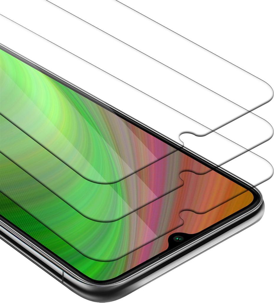 Cadorabo 3x Panzer Folie für Xiaomi Redmi Note 8T Schutzfolie in natur Folie Tempered Display-Schutzglas