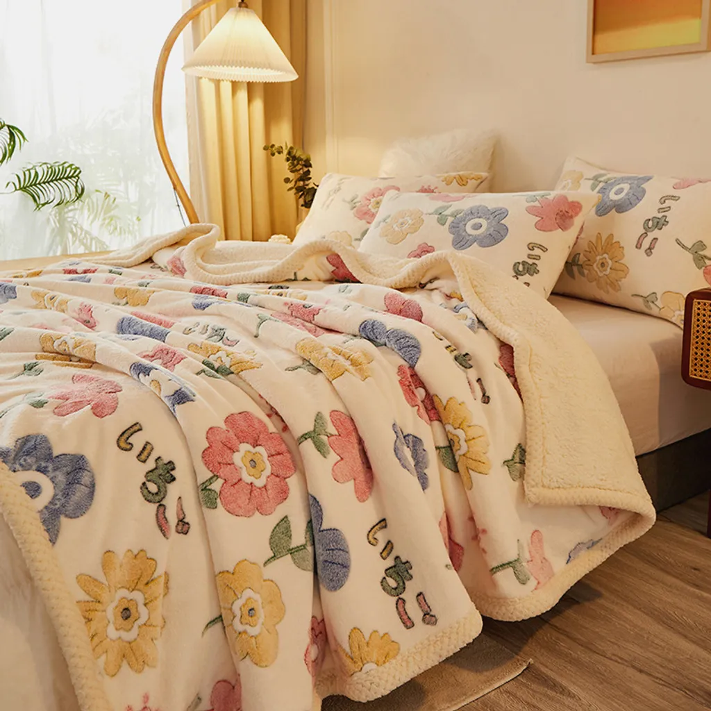 Housse de couette double 200x230cm épaisse - 360Home moelleuse 2en1