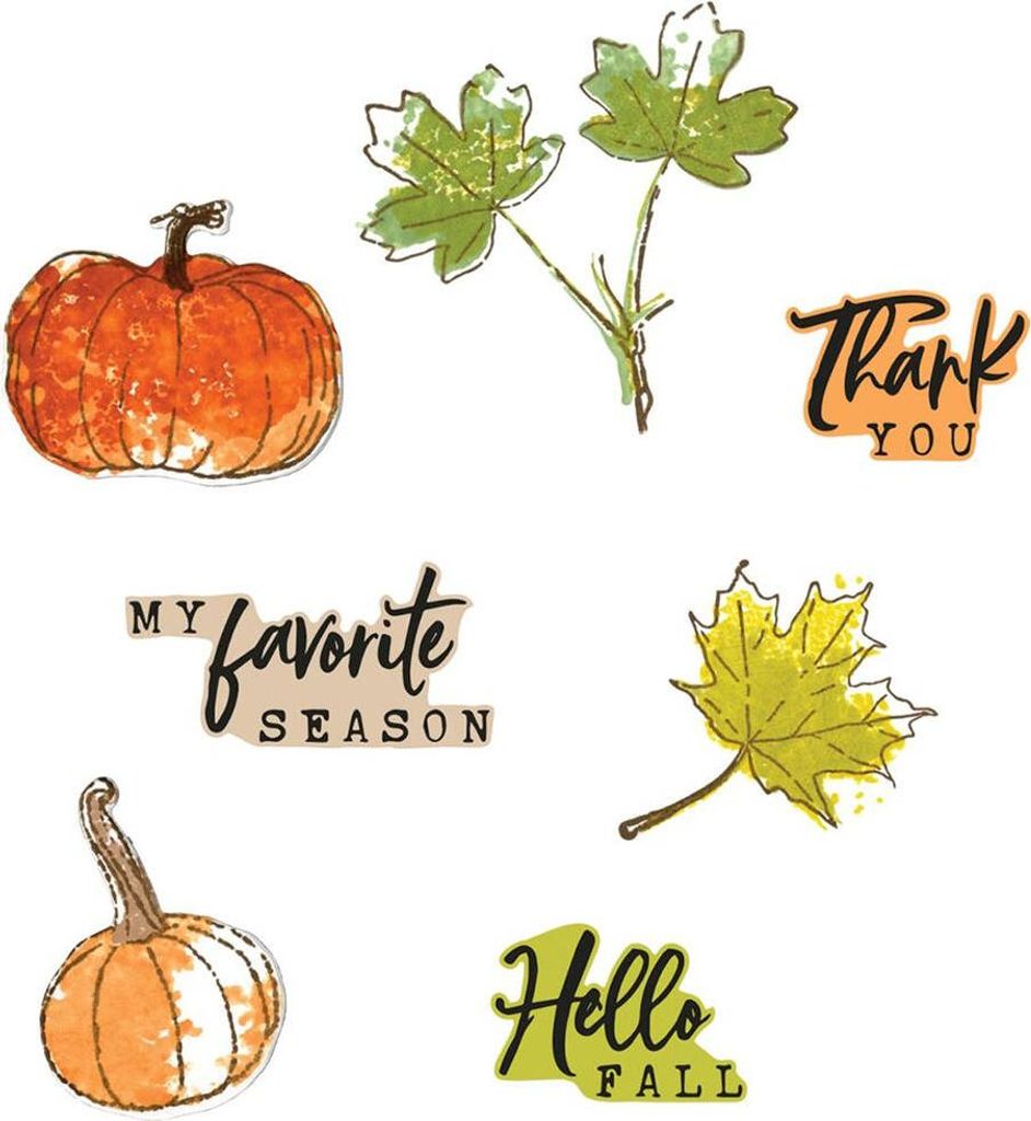 SIZZIX Framelits Stanzform Präge Stanzschablone + Stempelset, Pencil Line Harvest by 49 and Market