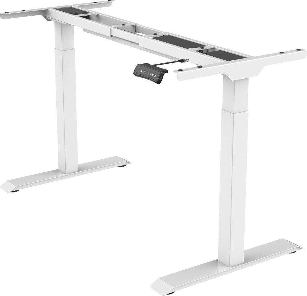 Unterteil für höhenverstellbaren Tisch Homeoffice ergonomisch höhenverstellbar Inkl Memory Funktion (3 Stufig) geräuscharm in weiß Aurelio Mem...