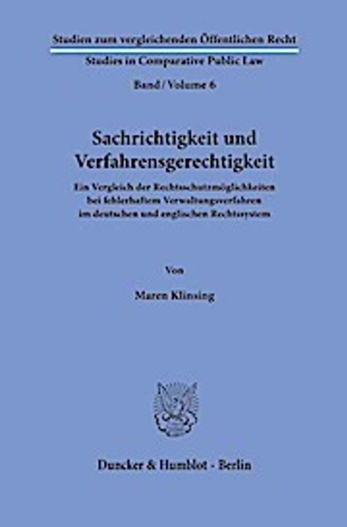 Sachrichtigkeit und Verfahrensgerechtigkeit