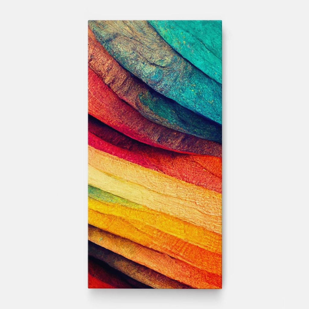 ARTHUB Leinwandbild 60x120 cm, Autumn Abstract Color | Wohnzimmerdekoration, Hängende Bilder, Wanddekoration, Heimdekoration, Abstrakte, Lebendi...