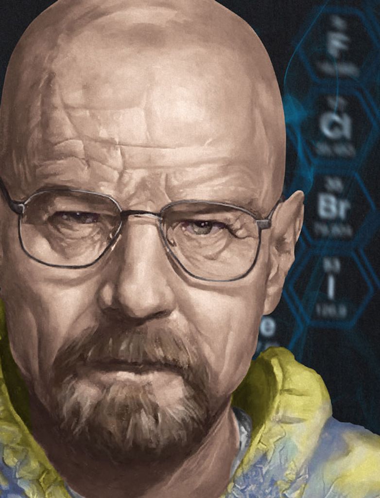 style3 White Walter T-Shirt Herren heisenberg bad tv serie meth breaking