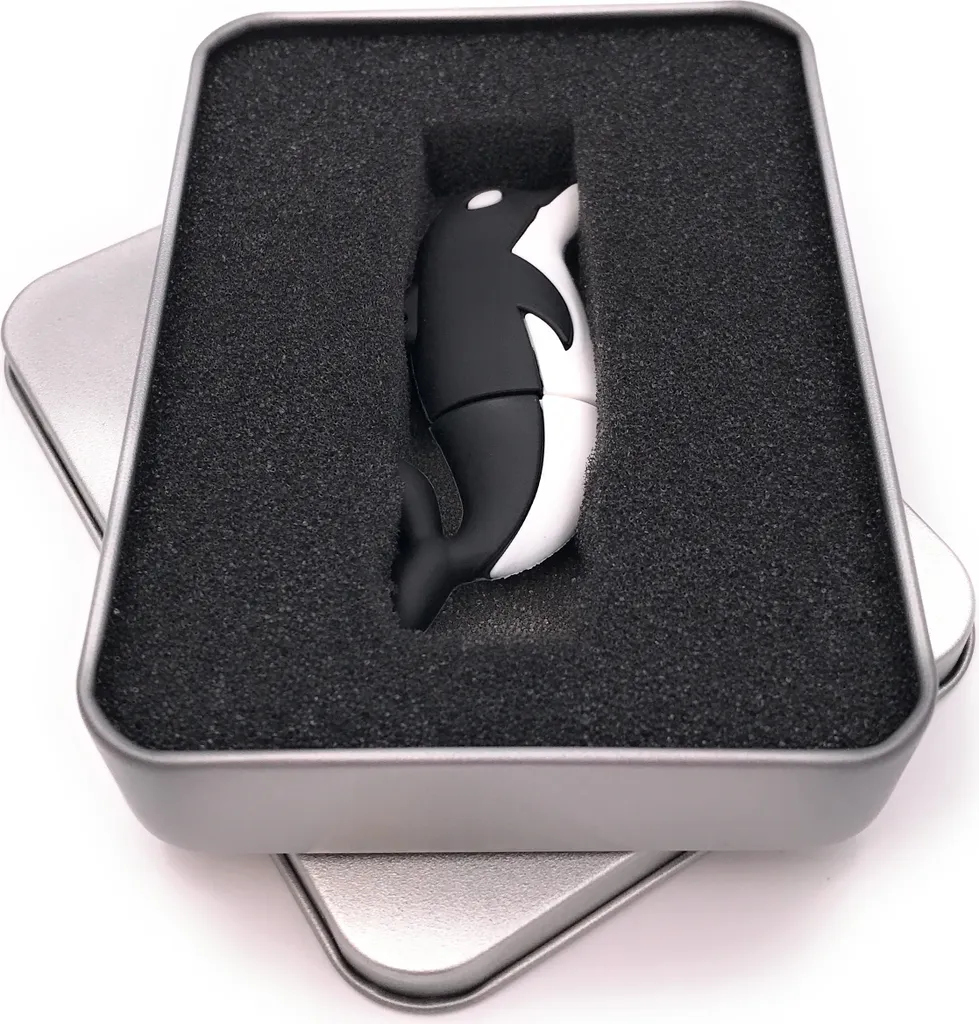Pen Drive 32GB USB 2.0 Onwomania Delfino Nero - Box Regalo Incluso