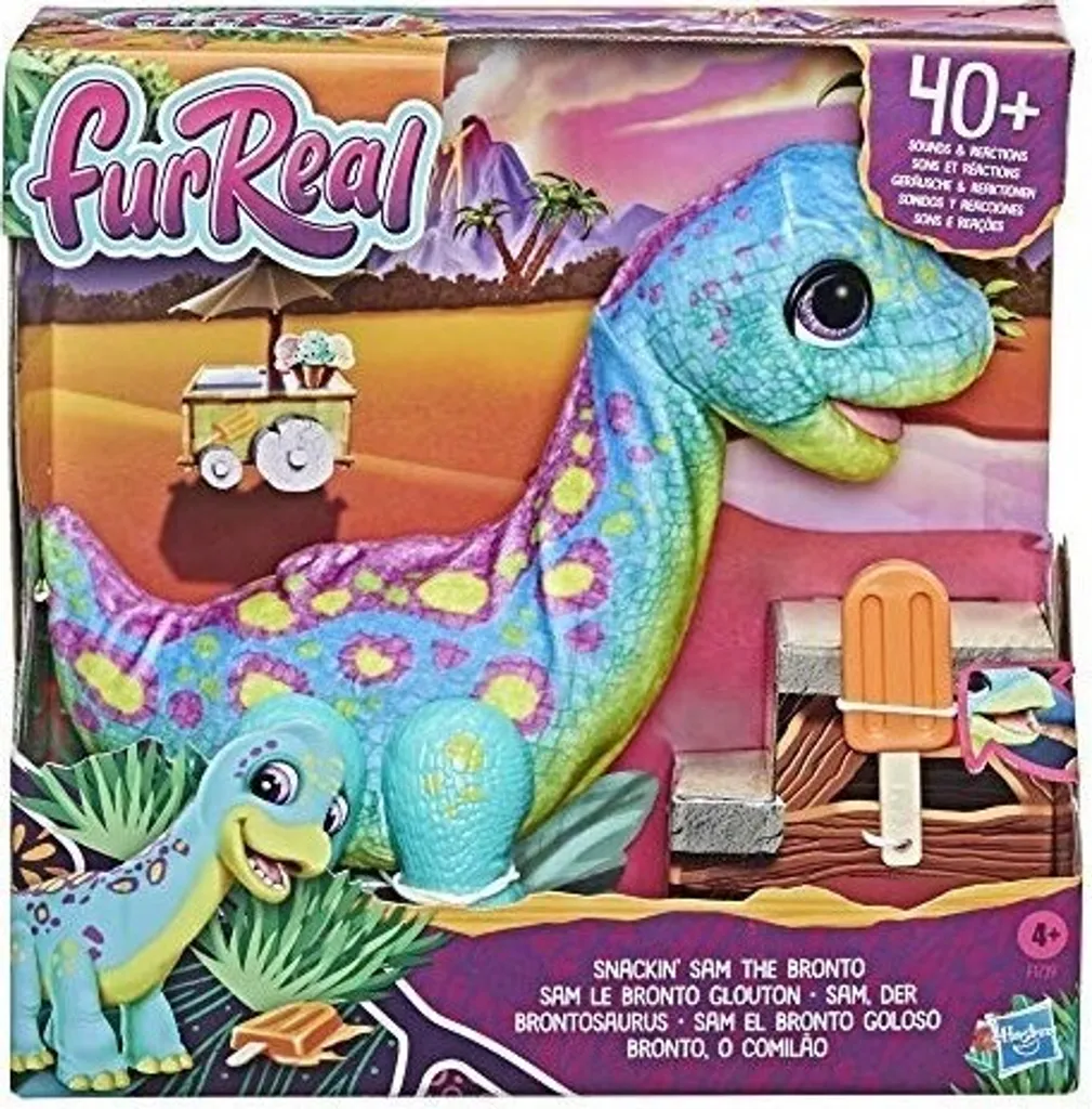Peluche Interactive Dinosaure Snackin' Sam le Bronto furReal Hasbro - 2