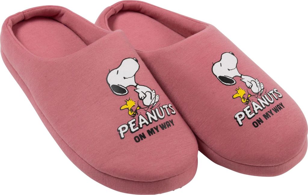 The Peanuts Snoopy Hausschuhe für Damen - Woodstock Puschen Slipper Pantoffeln Schlappen Rosa 37-38