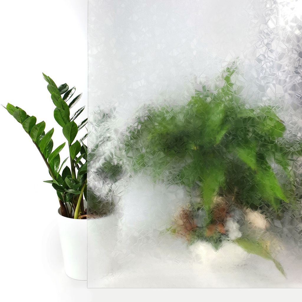 Selbstklebend Fensterfolie 90x50 cm - Splinter - Klebefolie Fenster Sichtschutz mit Dekor-Effekt - Sichtschutzfolie Fenster für mehr Privatsphäre...