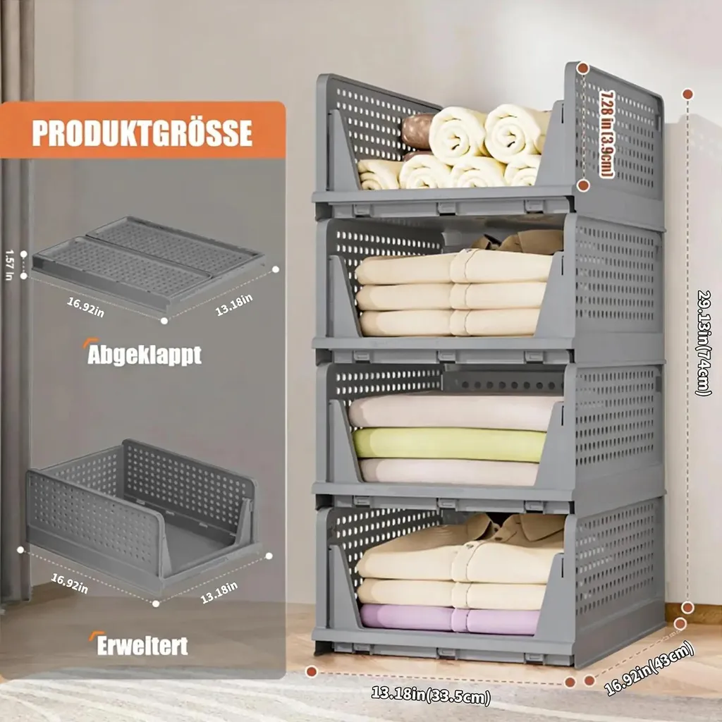 Stop au Désordre : 4 Organiseurs de Tiroirs Empilables pour Armoire