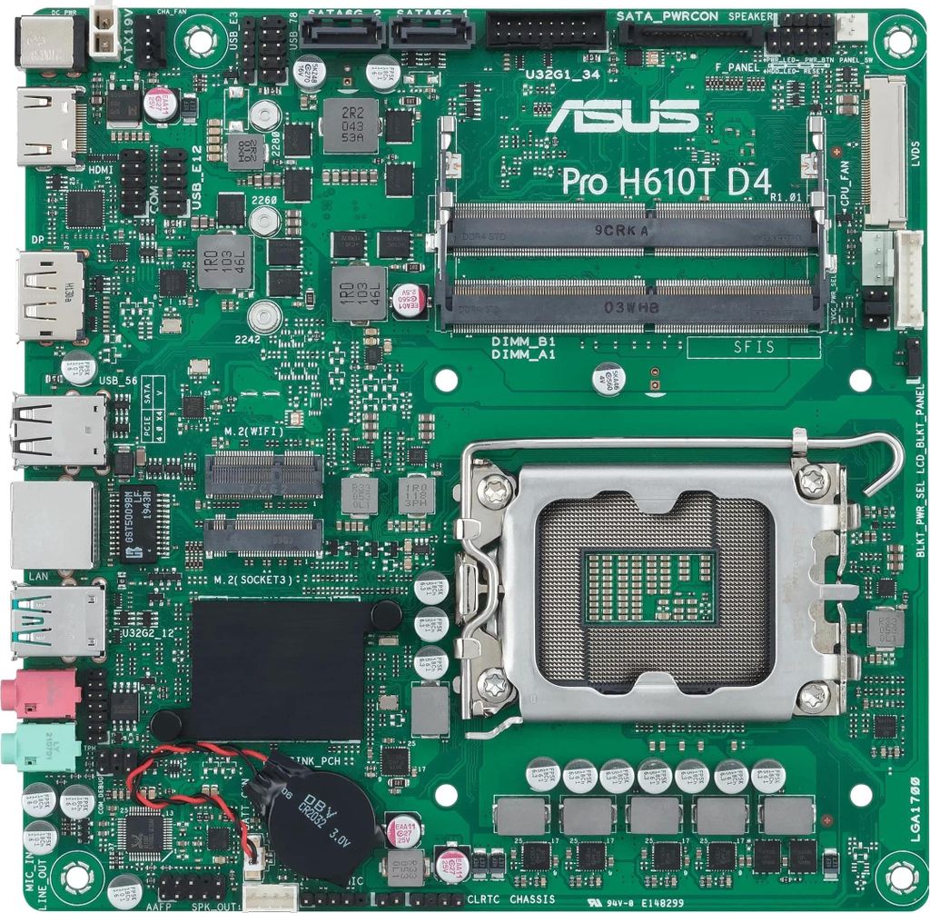 ASUS Pro H610T D4-CSM - Základní deska - Tenký mini ITX - Obrázek produktu 