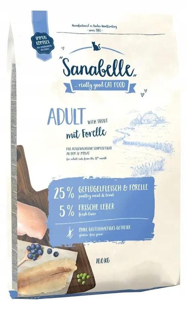 BOSCH Sanabelle Adult Trout - sucha karma dla kotów - 10 kg Zdjęcie produktu 