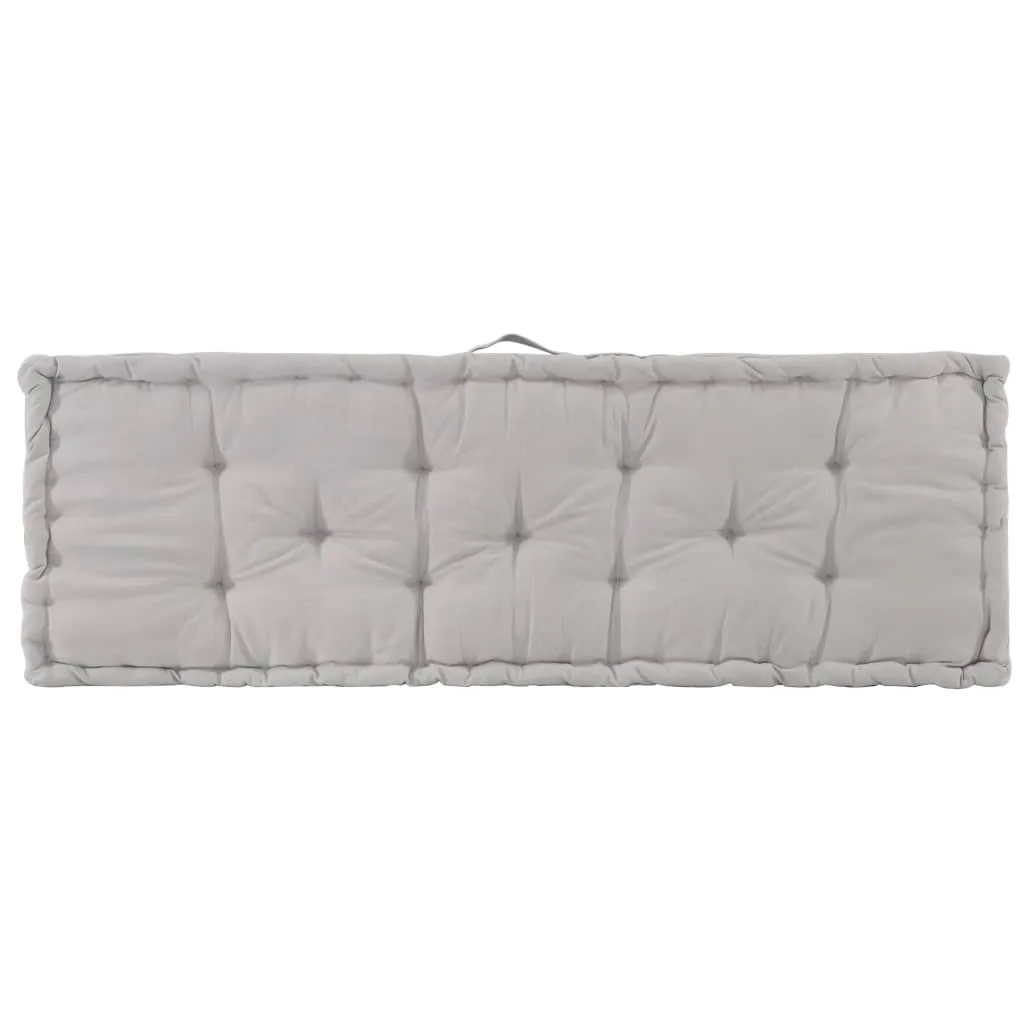 Cuscino Pallet in cotone 120×40×7 cm grigio - 4