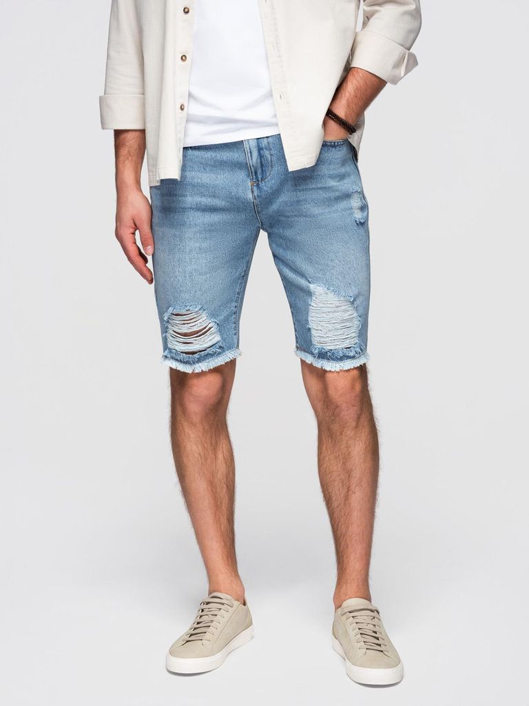 Ombre Clothing Denim-Shorts für Männer Papapetrou hellblau S