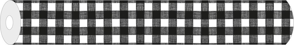 Sovie HORECA Papier-Tischdeckenrolle Karo in Schwarz aus Papier 120 cm x 25 m, 1 Stück
