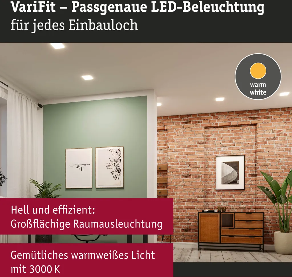 Paulmann VariFit LED pannello da incasso Veluna Edge - 5