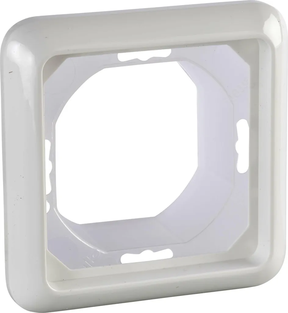 Plaque de finition 1 poste blanc RW 224144 pour interrupteur et prise