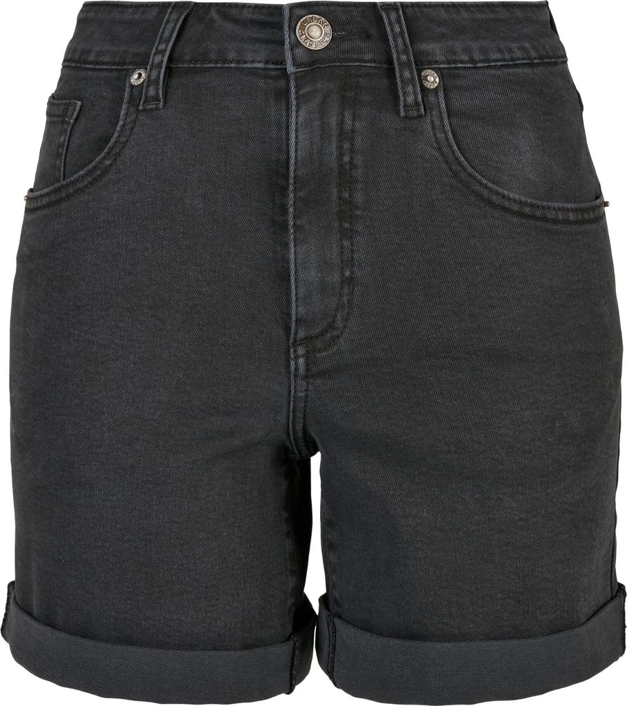 Organic Stretch Denim 5 Pocket Shorts Black washed 27