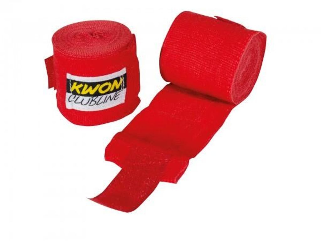 Boxbandagen unelastisch 2,5 m Rot