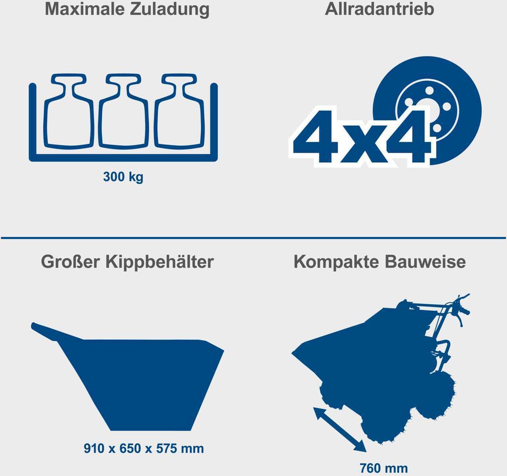 Scheppach DP 3000 kolový přepravník 4x4 s nosností 300 kg a Obrázek produktu 3