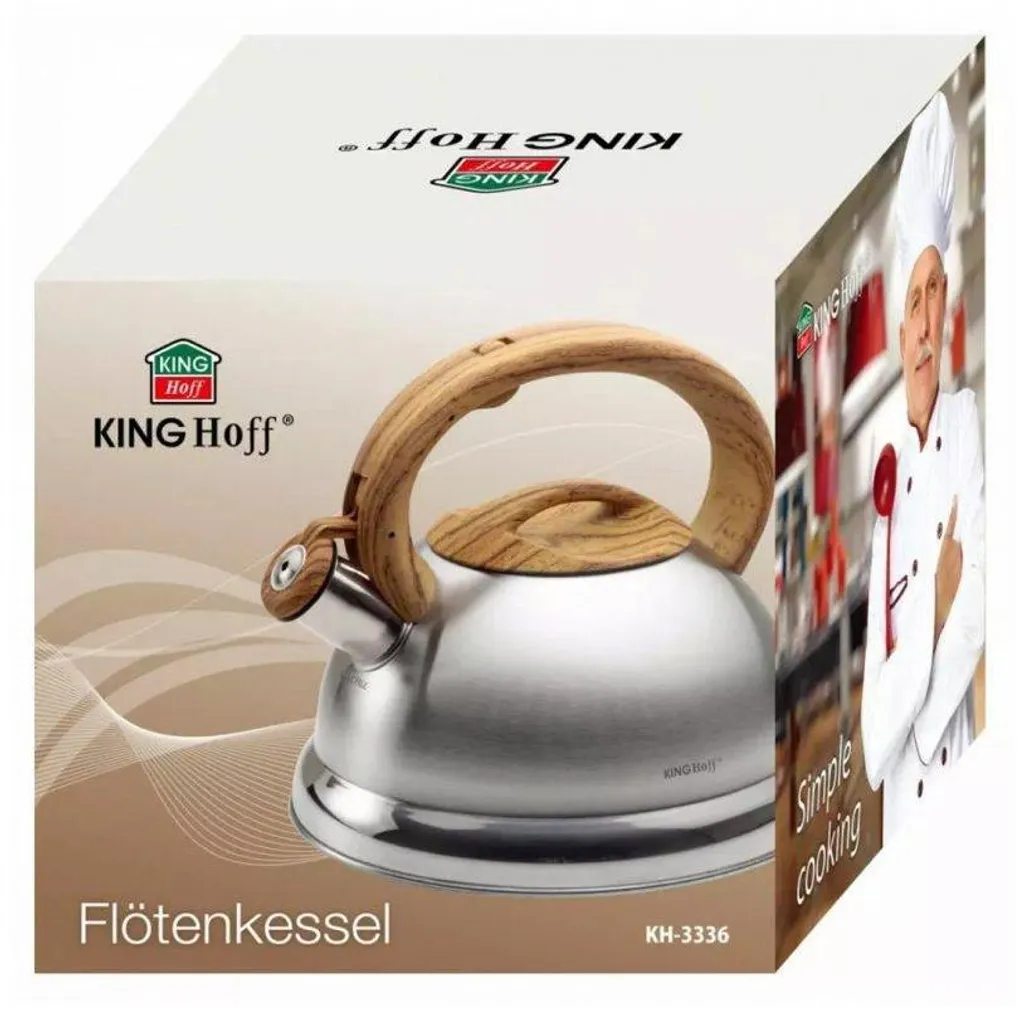 Bouilloire 3l Kinghoff 7684 : ébullition rapide et sécurité sans brûlure