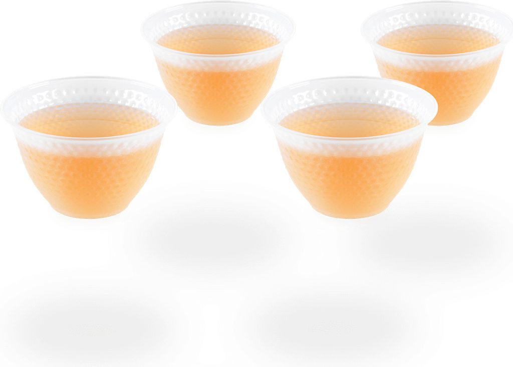 Melina Teetassen / Teecups / Glascups, 4 Glastassen je 90ml, Arare gefrosted