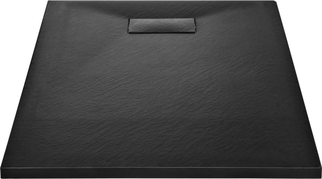 vidaXL Duschwanne SMC Schwarz 100×80 cm Produktbild 2