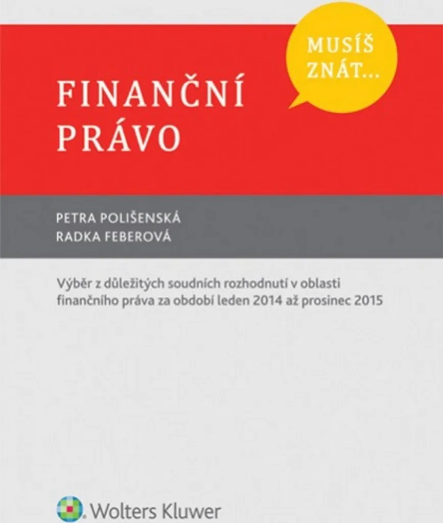 Finanční právo Polišenská : Analyse Systémique des Finances Publiques