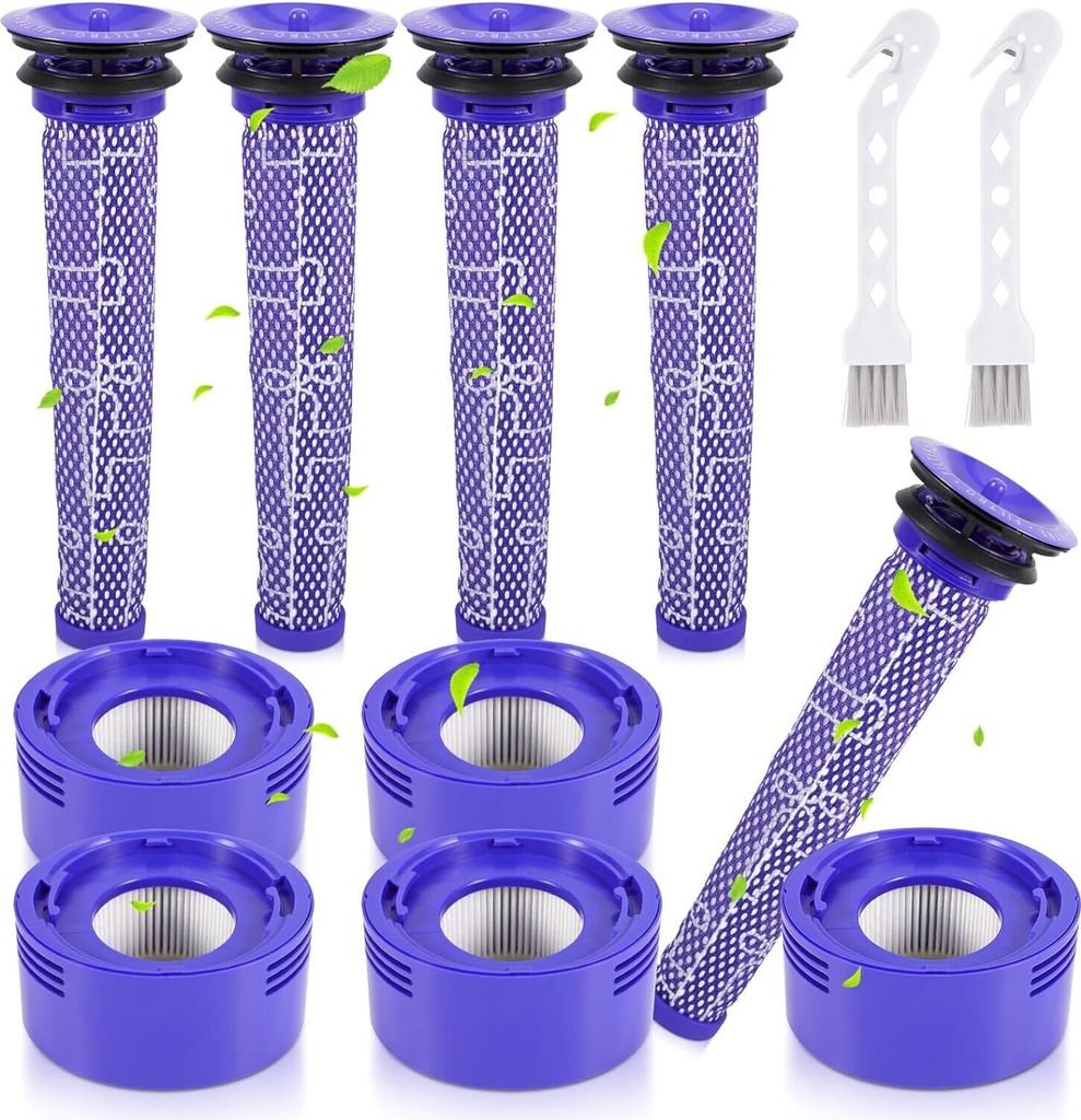 12 Stück Filter für V7 V8-Serie,5 HEPA-Nachfilter und 5 Produktbild