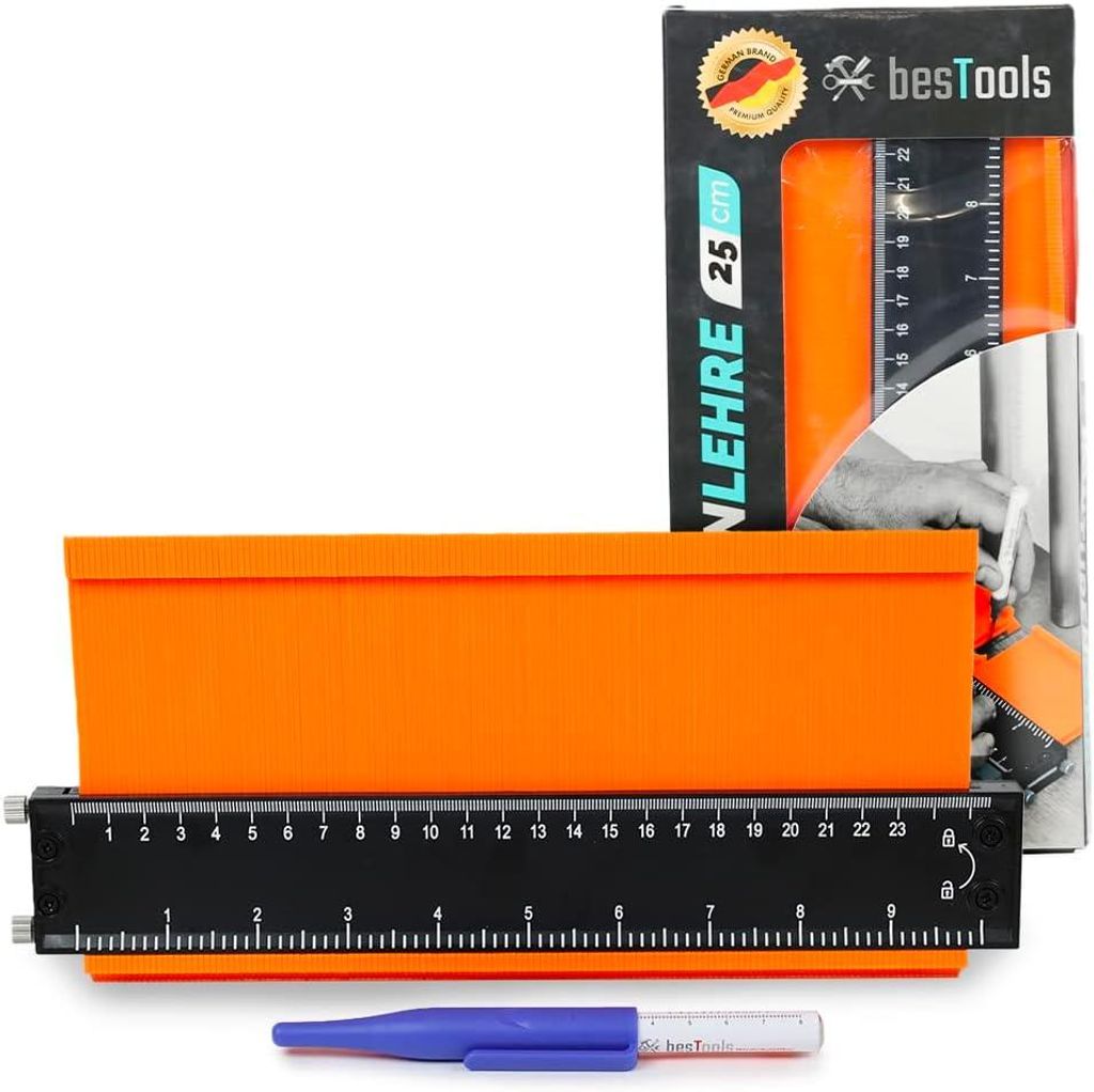 bestTools Calibro per profili 25 cm con fermo Set di Immagine del prodotto 