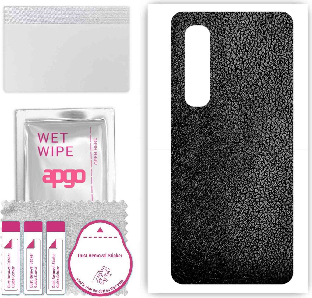 apgo Rückseite Schutzfolie, Skin, kompatibel mit Oppo Find X2, Hinten Displayschutzfolie aus Vinylfolie, kratzfest, einfache Montage - Schwarzes L...