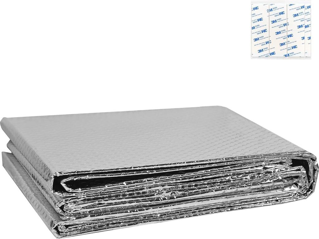 TRMLBE Isolierfolie 0,6x5 m Thermofolie Dach Doppelte Alu-Luftpolsterfolie Dämmwolle Dämmfolie Kälteschutzfolie Fenster Wärmefolie Wärmedämmu...